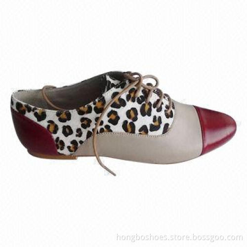 Women's casual ballerina shoes, leather upper, flat heel, quality rubber outsole, fashionable design